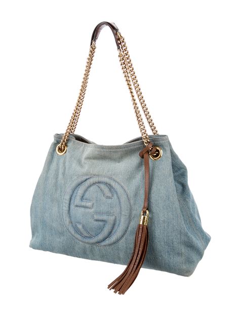 gucci soho shoulder bag white|gucci soho denim bag.